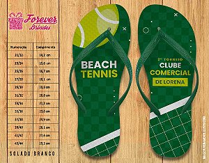 Chinelo Personalizado Beach Tennis