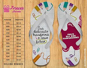 Chinelo Personalizado Dia dos Professores