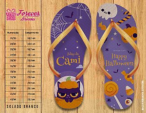 Chinelo Personalizado Aniversário Halloween