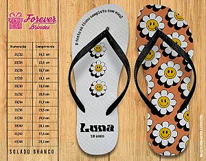 Chinelo Personalizado Aniversário Flor