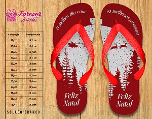 Chinelo Personalizado Feliz Natal