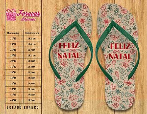 Chinelo Personalizado Feliz Natal