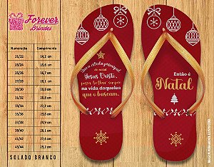 Chinelo Personalizado Feliz Natal