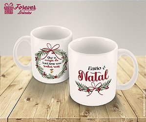 Caneca de Porcelana Personalizada Natal