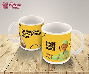 Caneca de Porcelana Personalizada Consciência Negra