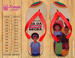 Chinelo Personalizado Consciência Negra