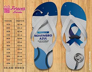 Chinelo Personalizado Novembro Azul