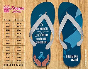 Chinelo Personalizado Novembro Azul