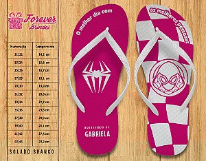 Chinelo Personalizado Spider Gwen Marvel