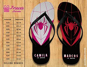 Chinelo Personalizado Spider Gwen Marvel