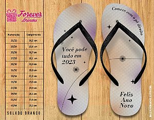 Chinelo Personalizado Ano Novo