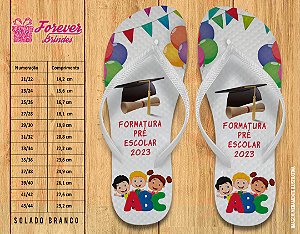 Chinelo Personalizado Formatura Abc