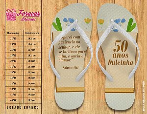 Chinelo Personalizado Aniversário Religioso