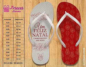 Chinelo Personalizado Feliz Natal