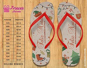 Chinelo Personalizado Feliz Natal