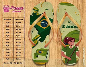 Chinelo Personalizado Futebol Brasil