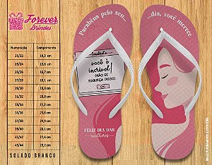 Chinelo Personalizado Dia da Mulher