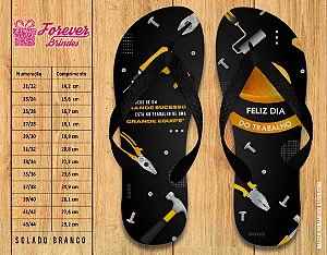 Chinelo Personalizado Dia dos Trabalhadores