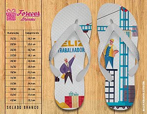 Chinelo Personalizado Dia dos Trabalhadores