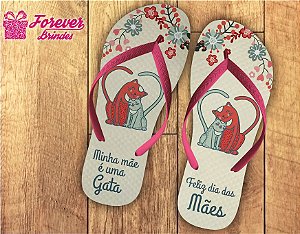 Chinelo Dia Das Mães Gata