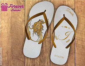 Chinelo Formatura Direito Dourado