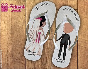 Chinelo De Casamento Caricatura