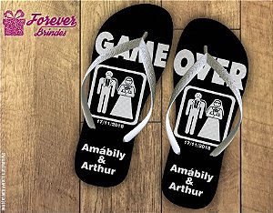 Chinelo De Casamento Game Over