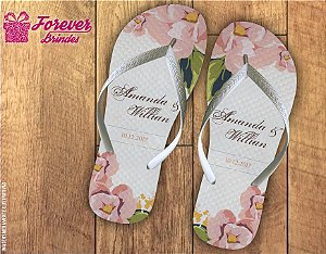 Chinelo De Casamento Floral