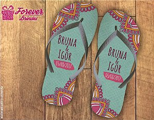 Chinelo De Casamento Estampado