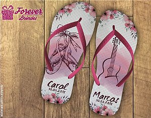 Chinelo De Casamento Floral