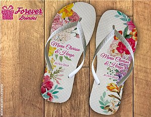 Chinelo De Casamento Floral