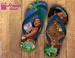 Chinelo De Aniversário Infantil Moana Menino