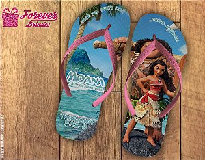 Chinelo De Aniversário Infantil Moana Menina