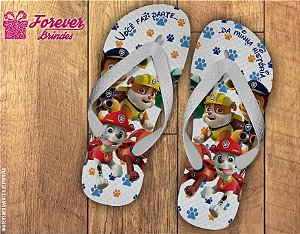 Chinelo De Aniversário Infantil Patrulha Canina Menino