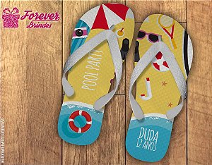 Chinelo Infantil Pool Party Personalizado COD 9905