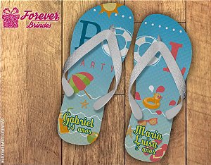 Chinelo Infantil Pool Party Personalizado COD 9898