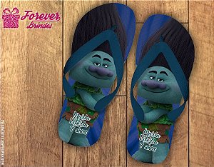 Chinelo De Aniversário Infantil Trolls Menino