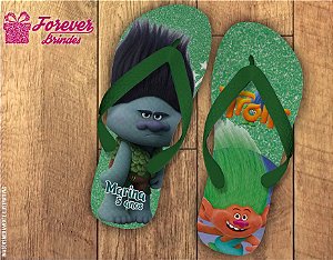 Chinelo De Aniversário Infantil Trolls Menino