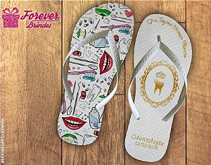 Chinelo Formatura Odontologia Dourado