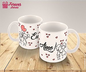 Caneca Porcelana Casamento Amor