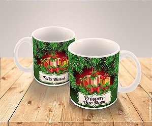 Caneca Porcelana Personalizada Natal