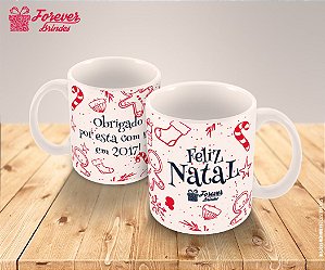 Caneca Porcelana Personalizada Feliz Natal