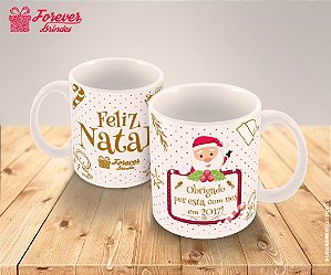 Caneca Porcelana Personalizada Feliz Natal