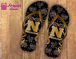 Chinelo De Carnaval Dourado