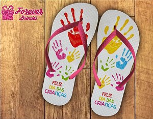 Chinelo Dia Das Crianças Mãos Pintadas