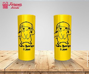 Copo Long Drink Aniversário Infantil Pikachu