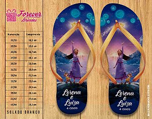 Chinelo Personalizado Aniversário wish o poder dos desejos