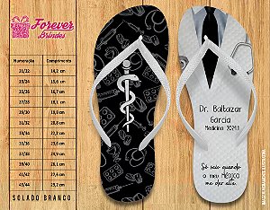 Chinelo Personalizado Formatura de Medicina