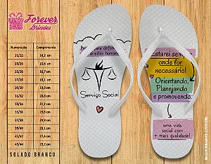 Chinelo Personalizado Formatura de Serviço Social