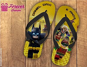 Chinelo De Aniversário Robin e Batman Lego